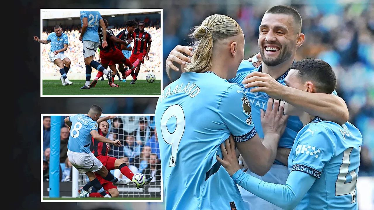 Man City 3 Fulham 2: Mateo Kovacic scores TWICE as Pep Guardiola’s men claim nervy victory over Cottagers...