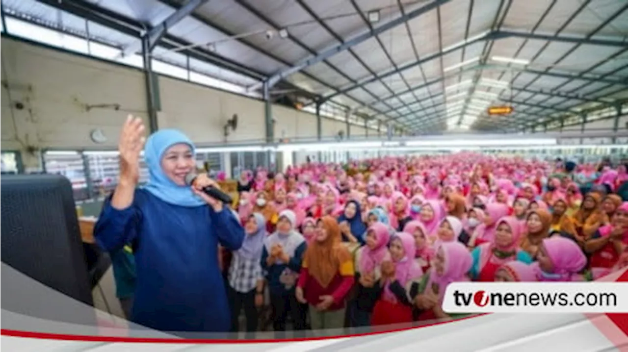 Bertemu Ratusan Pekerja MPS Trowulan Mojokerto, Khofifah Berani Umbar Janji Lindungi Industri Padat Karya