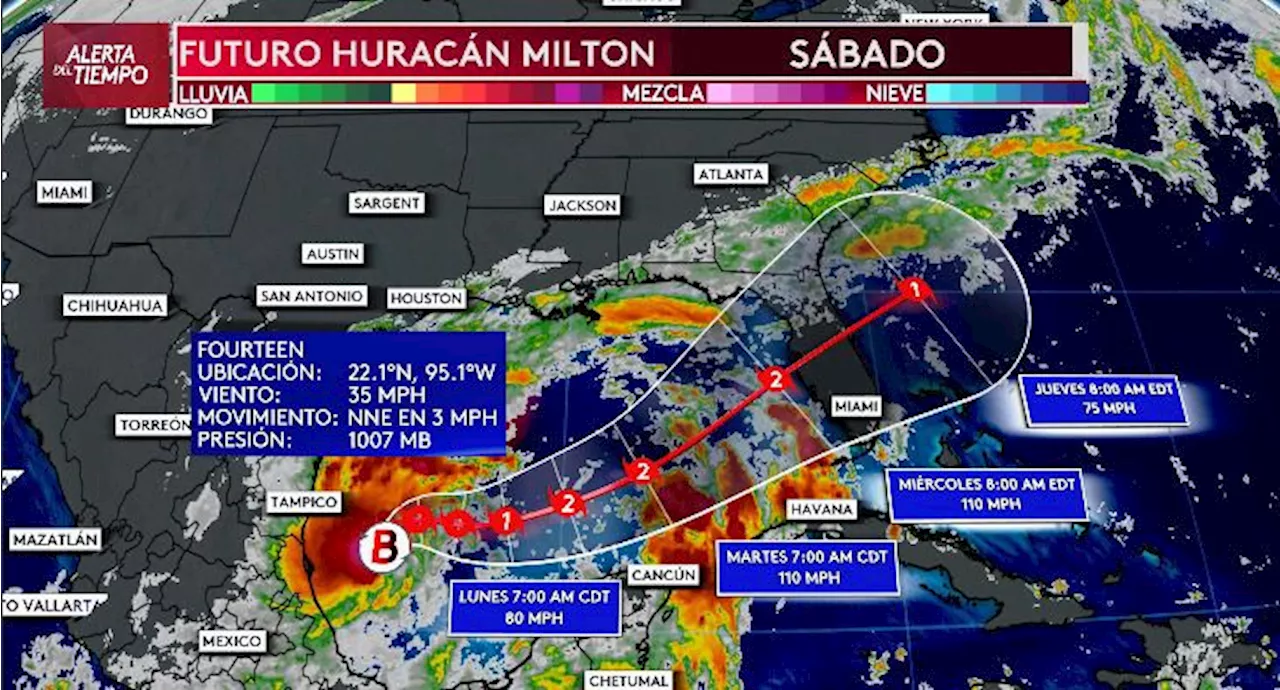 La tormenta tropical Milton se intensifica y esta es su posible trayectoria a Florida