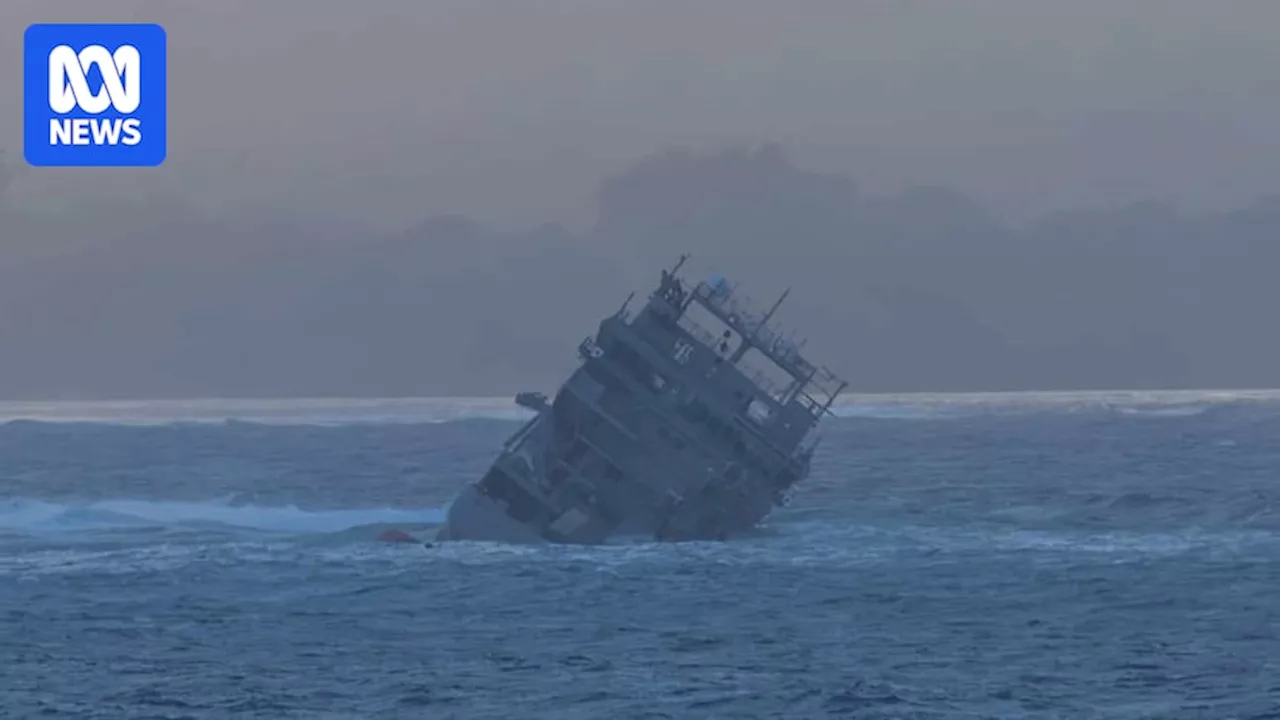 New Zealand navy ship runs aground and sinks off Samoa, all crew onboard rescued