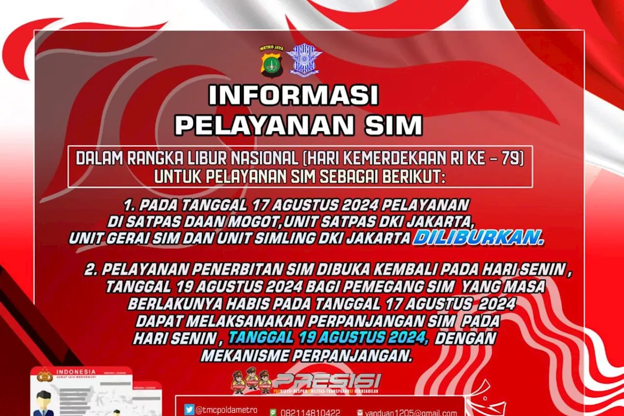 Ditlantas Polda Metro Jaya Buka Lima Lokasi Layanan SIM Keliling