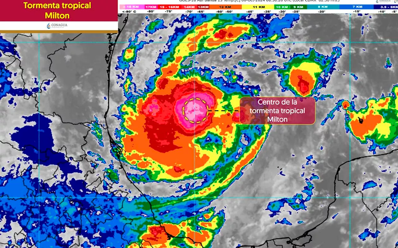 La tormenta Milton se intensifica; ¿dónde se localiza actualmente?