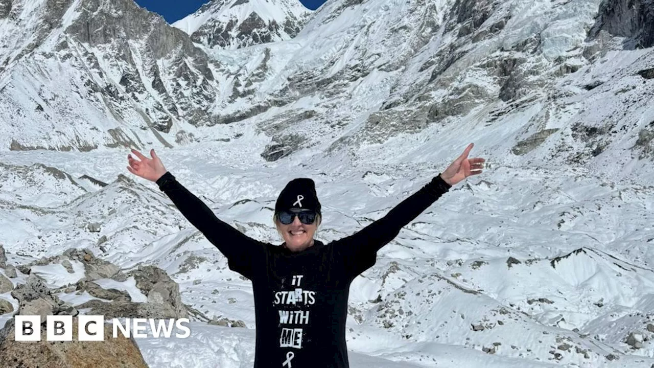 Grace Millane's mother climbs to Everest base camp