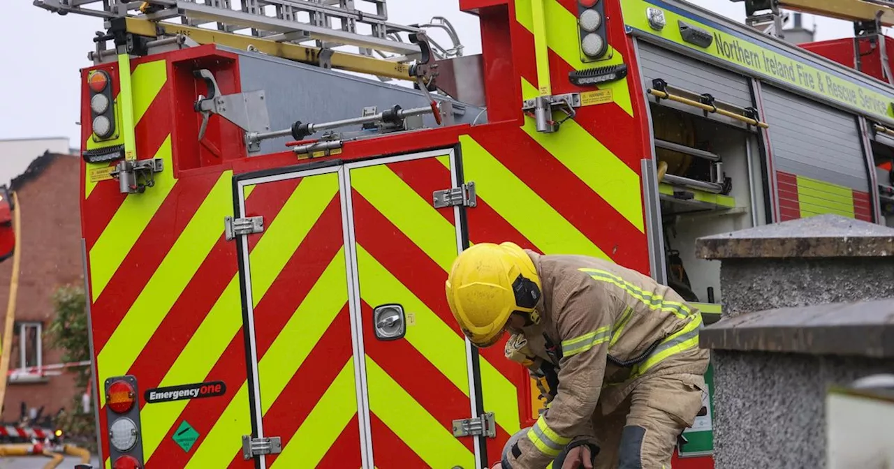 45 firefighters and aerial appliances tackling ongoing incident in Co Antrim