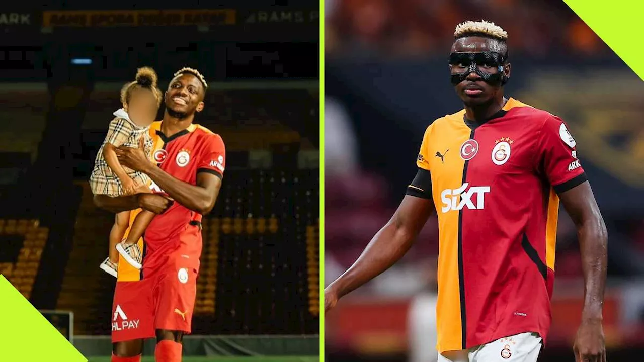 Victor Osimhen: Reason Galatasaray Star Blurred His Daughters Photo on Her Birthday