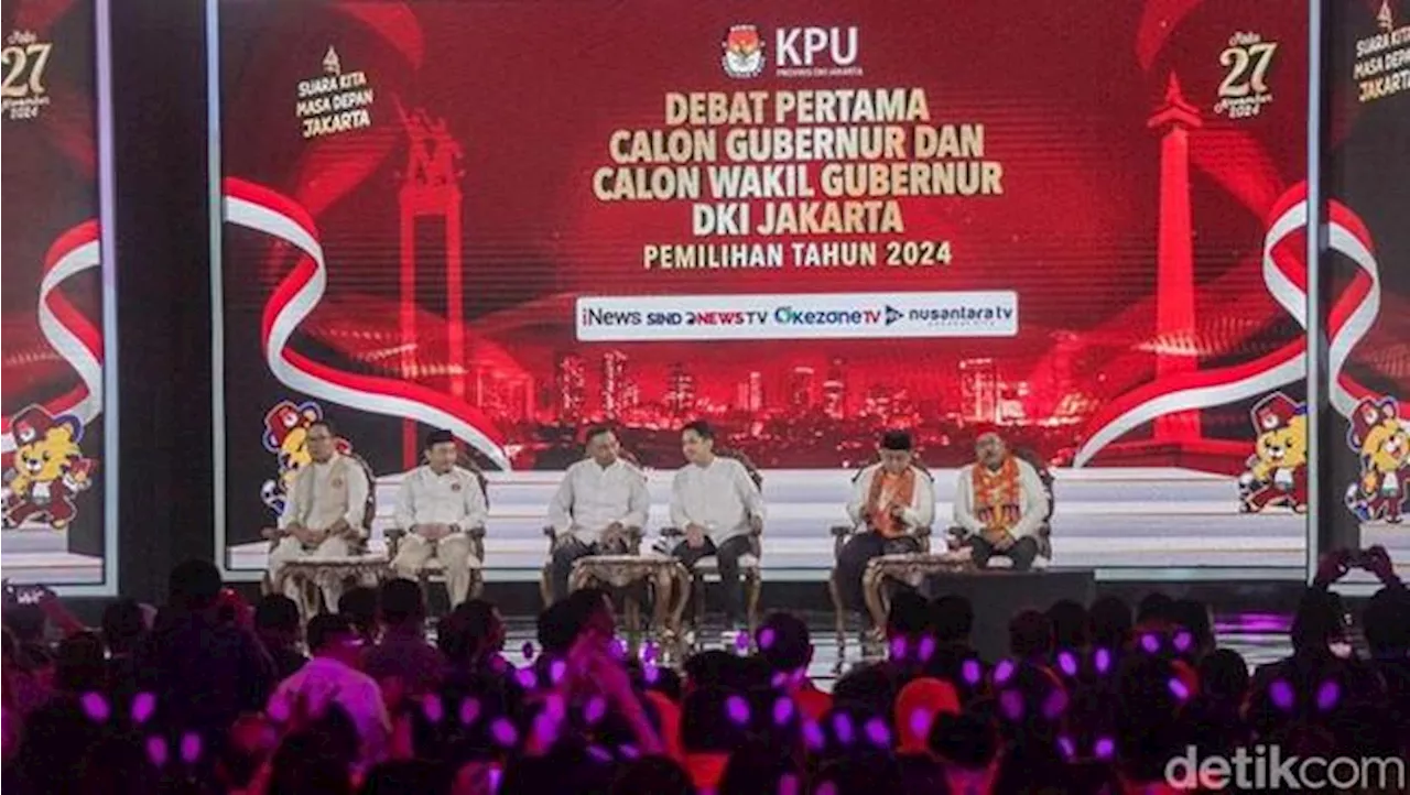 Potret Tiga Pasangan Cagub-Cawagub DKI Adu Visi Misi di Debat Perdana