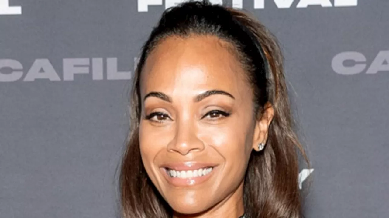 Zoe Saldana Turns Heads in Sheer Lace Dress at 'Emilia Perez' Screening