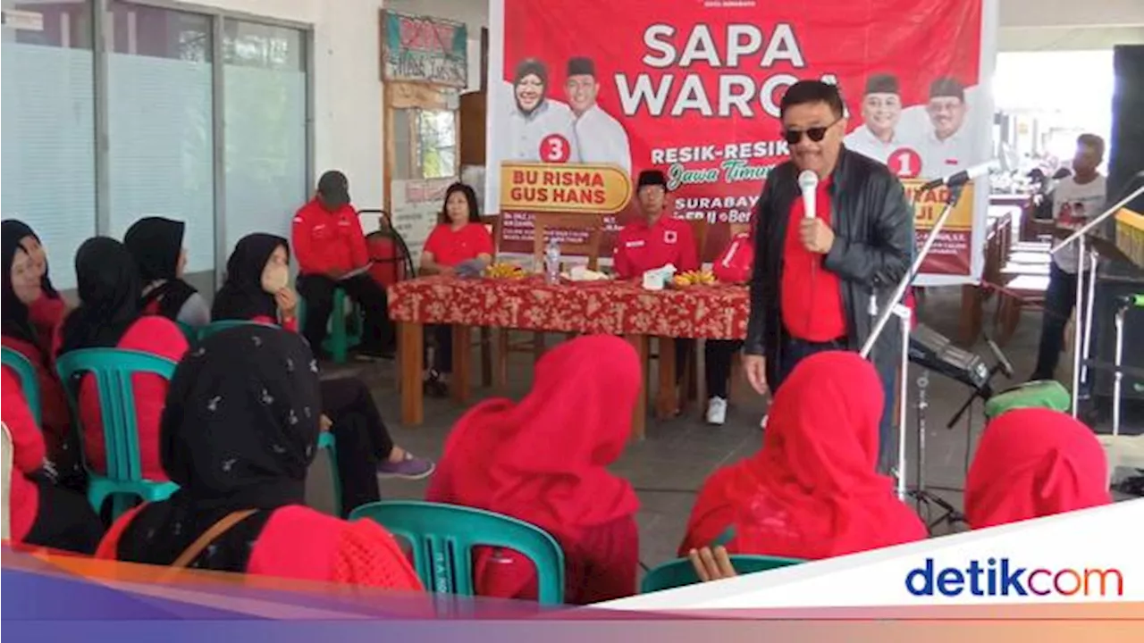 Djarot Ajak Emak-emak Surabaya Dukung Risma-Gus Hans dan Eri-Armuji