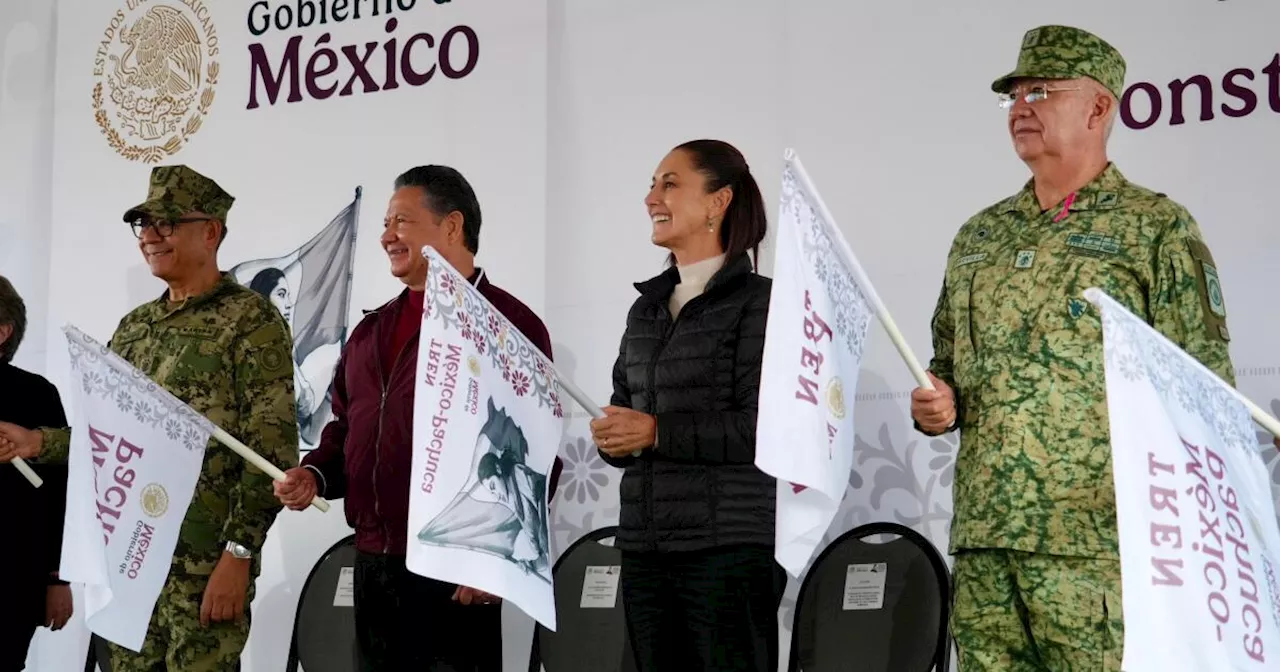 Sheinbaum da banderazo a construcción del Tren México-Pachuca