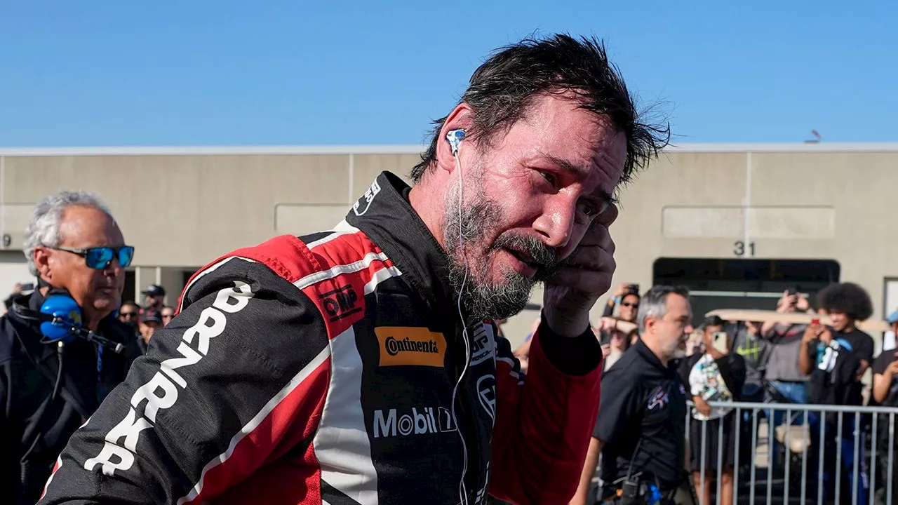 Keanu Reeves Spins Out During Professional Racing Debut