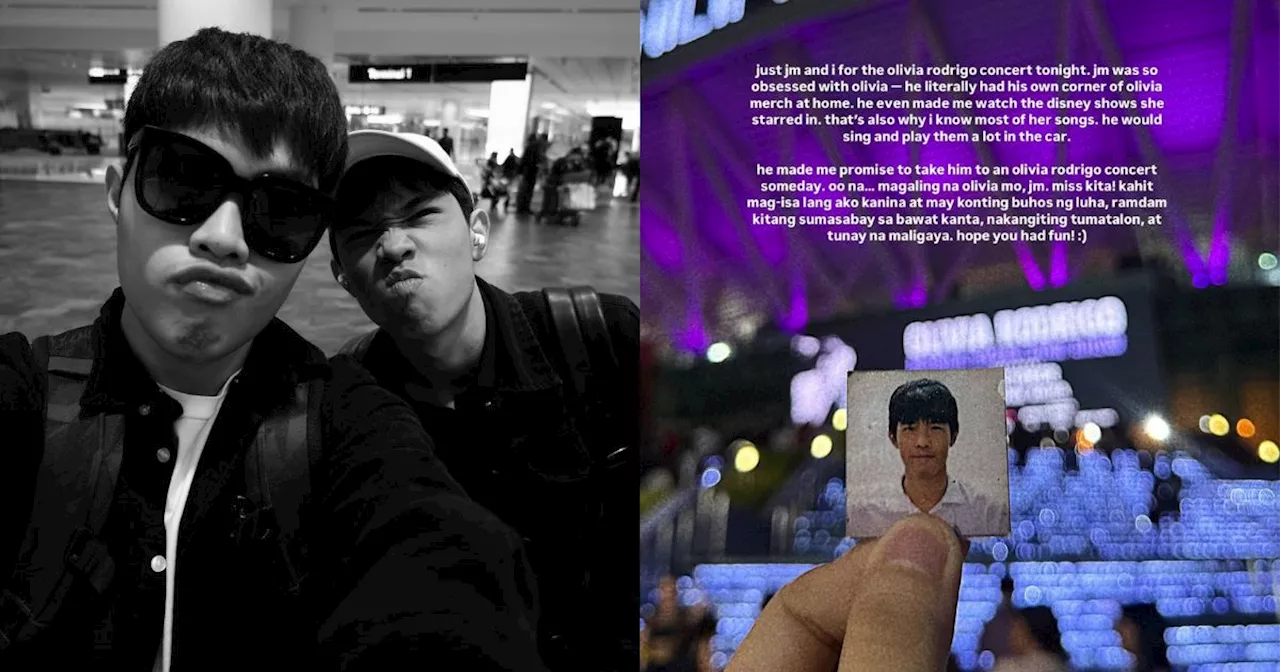 Elijah Canlas fulfills promise to late brother JM to attend Olivia Rodrigo concert