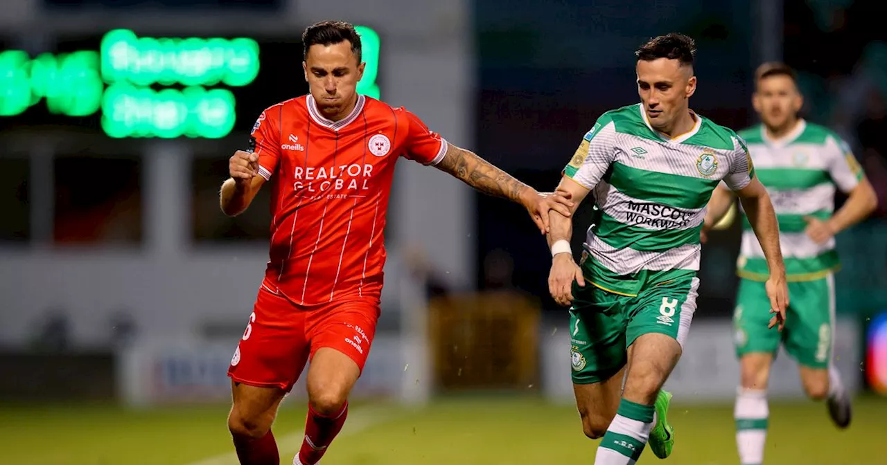 What time and TV channel is Rovers v Shels on today in the League of Ireland?