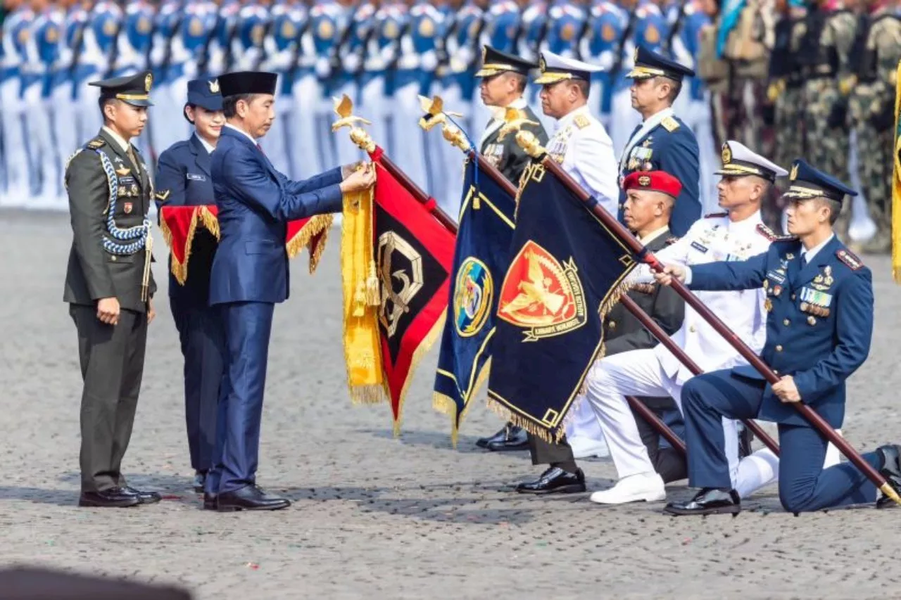 Grup 1 Kopassus Terima Kehormatan Samkarya Nugraha dari Presiden Jokowi