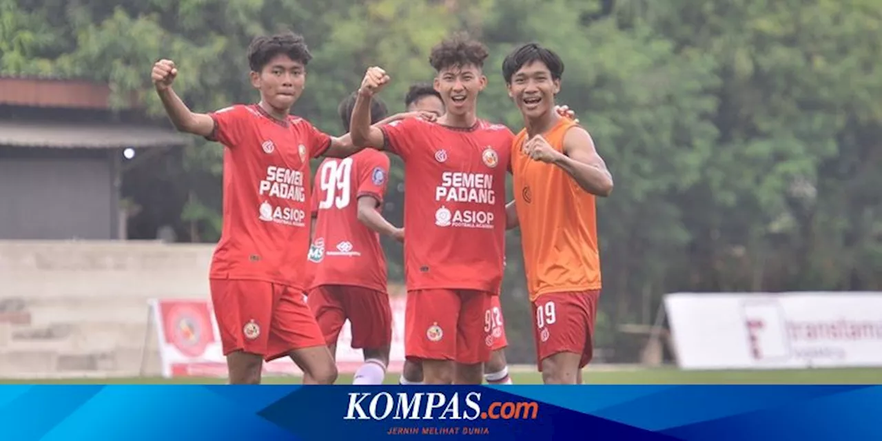 Semen Padang-ASIOP Bangkit Lawan Barito Putera, Raih Tripon Perdana di EPA U18