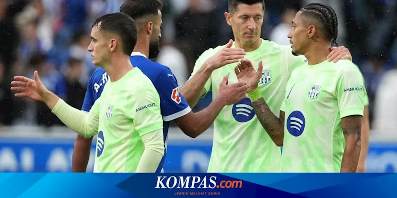 Skor Alaves Vs Barcelona, Puja-puji Flick untuk Hattrick Lewandowski