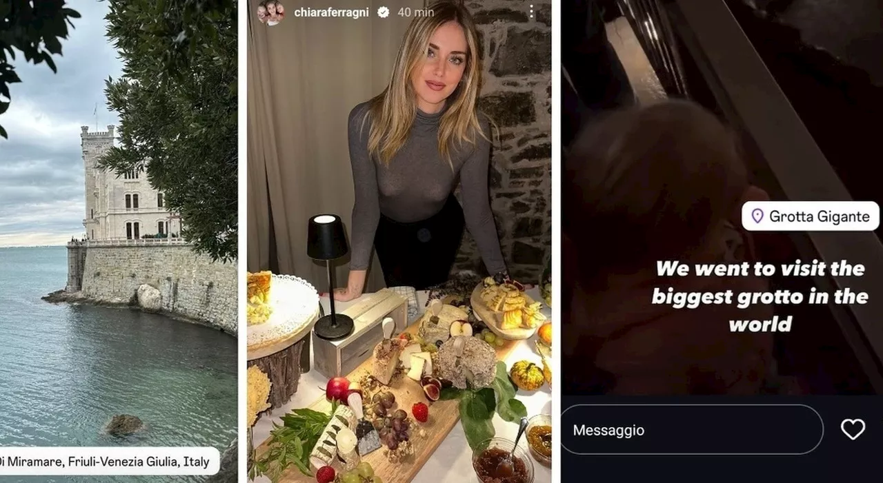 Chiara Ferragni, week end a sorpresa con Leone e Vittoria: la visita alla Grotta Gigante e la reazione inaspet