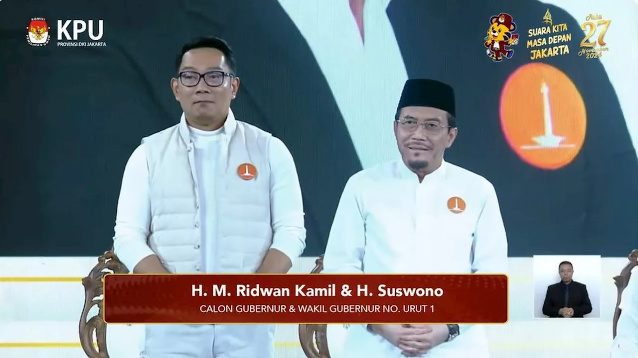 Ridwan Kamil Paparkan Visi Misi dalam Debat Perdana Pilkada 2024, soal Gen Z hingga Budaya Betawi