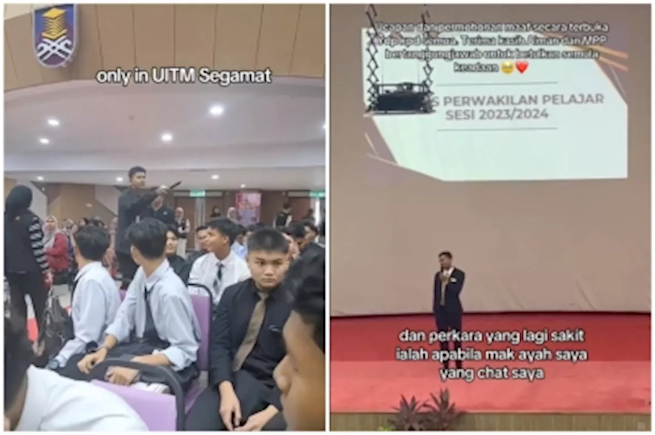 Panned for cringe prank during orientation week, Segamat UiTM student rep says sorry (VIDEO)