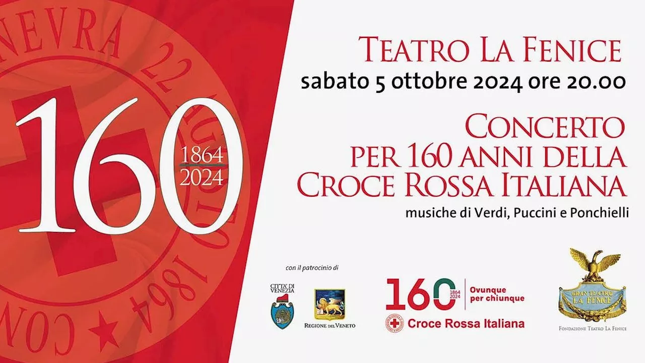 Venezia, al Teatro La Fenice un concerto per i 160 anni della Croce Rossa Italiana