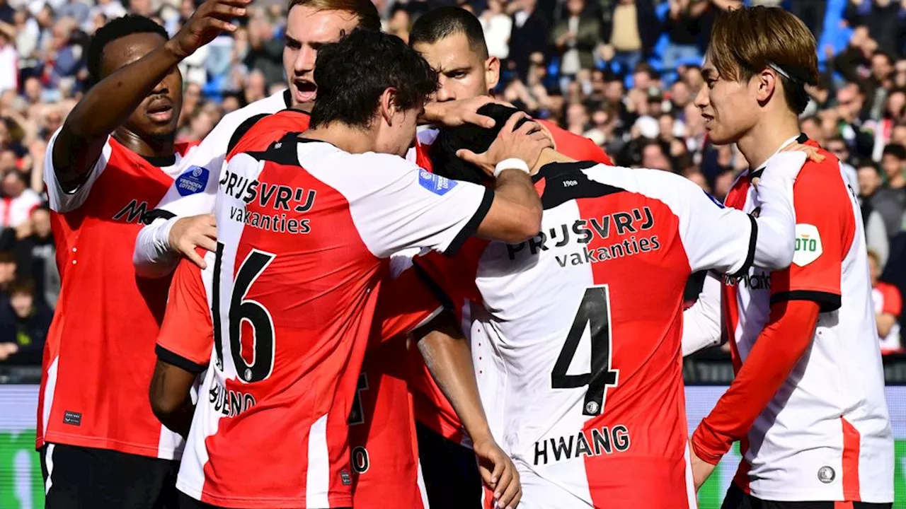 Feyenoord wint in de De Kuip van FC Twente, dat na een sterk begin wegzakt