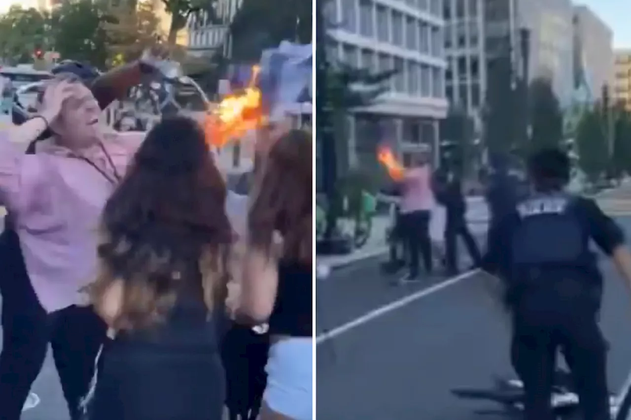 Protester Tries to Self-Immolate Outside White House During Anti-Israel Protest