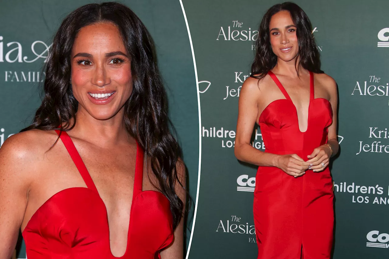 Meghan Markle sizzles in red-hot dress for surprise appearance at Children's Hospital LA Gala