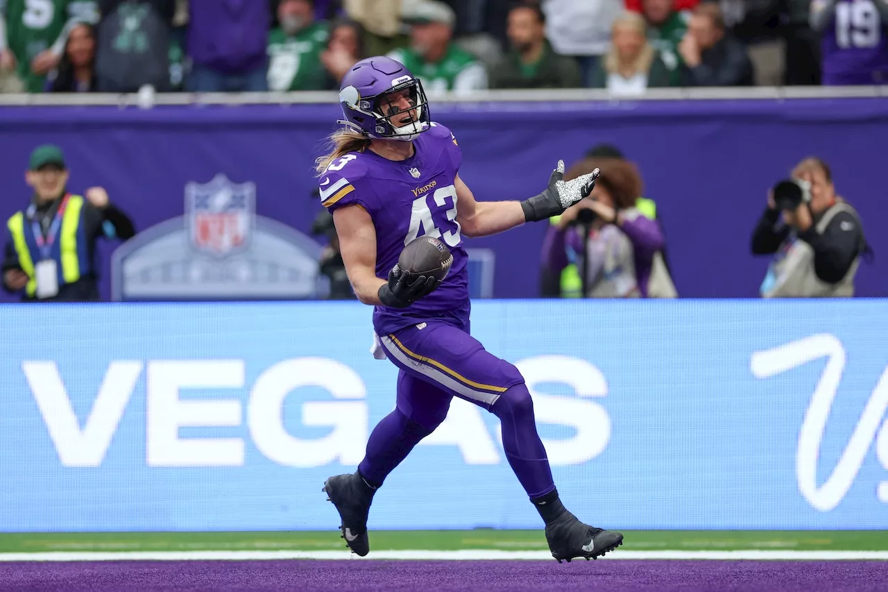 Vikings hold off Rodgers, Jets for 23-17 win in London to improve to 5-0