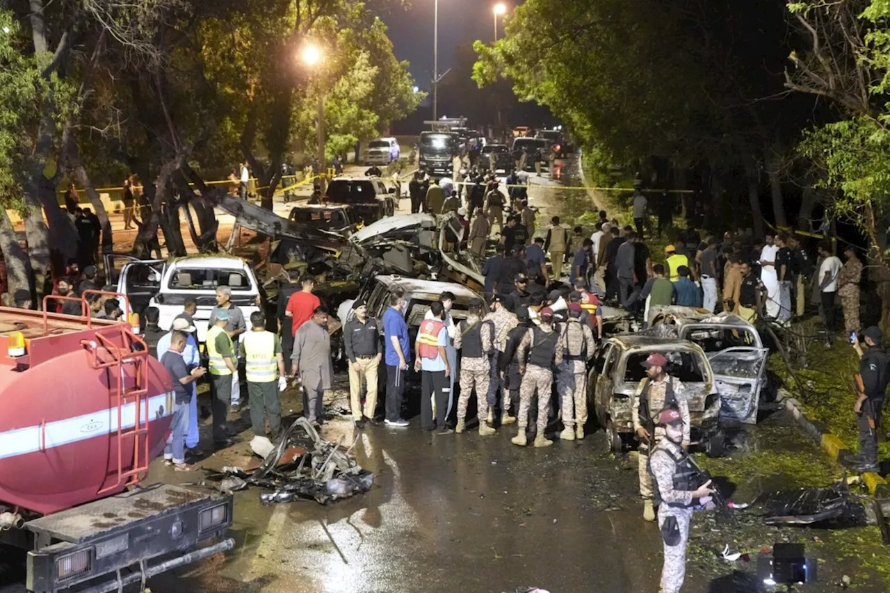 A massive blast outside Karachi Airport in Pakistan kills 2 and injures at least 8