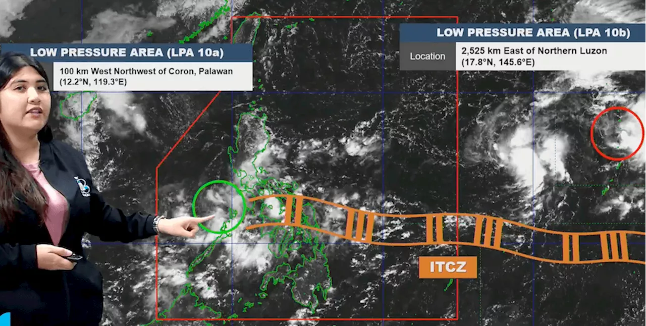 LPA off Palawan, ITCZ causing scattered rain in Southern Luzon, Visayas