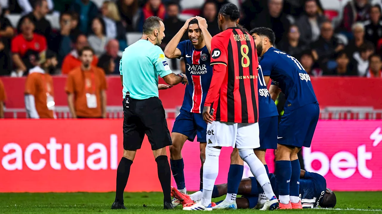 Nice-PSG: Luis Enrique dénonce 'l'agression' de Dante sur Hakimi