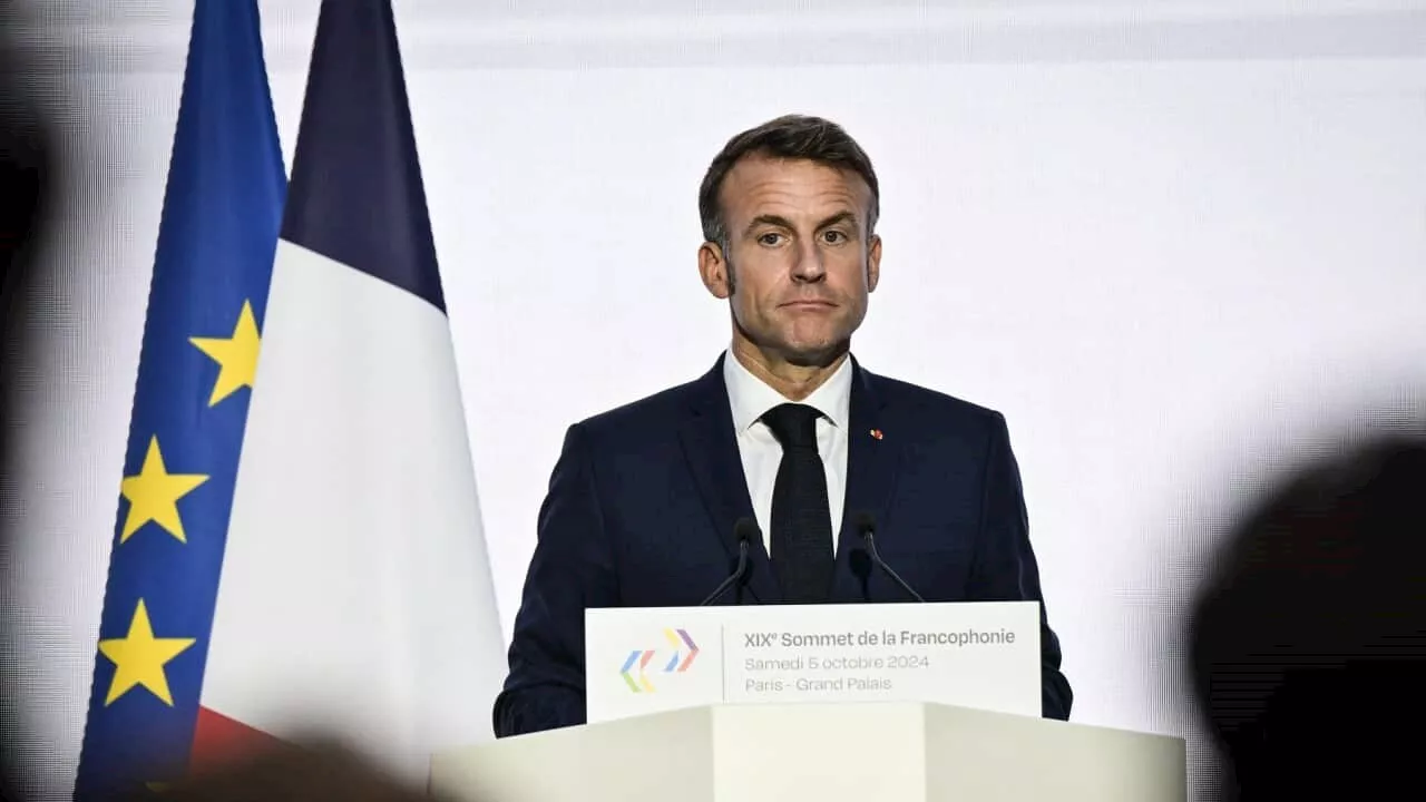 French President Emmanuel urges halt to arms shipments to Israel