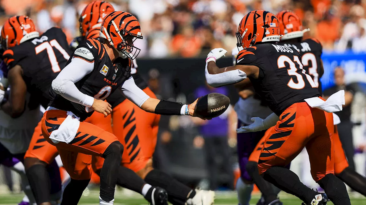 Halftime Observations: Joe Burrow Finds Ja'Marr Chase Late to Give Bengals 17-14 Lead