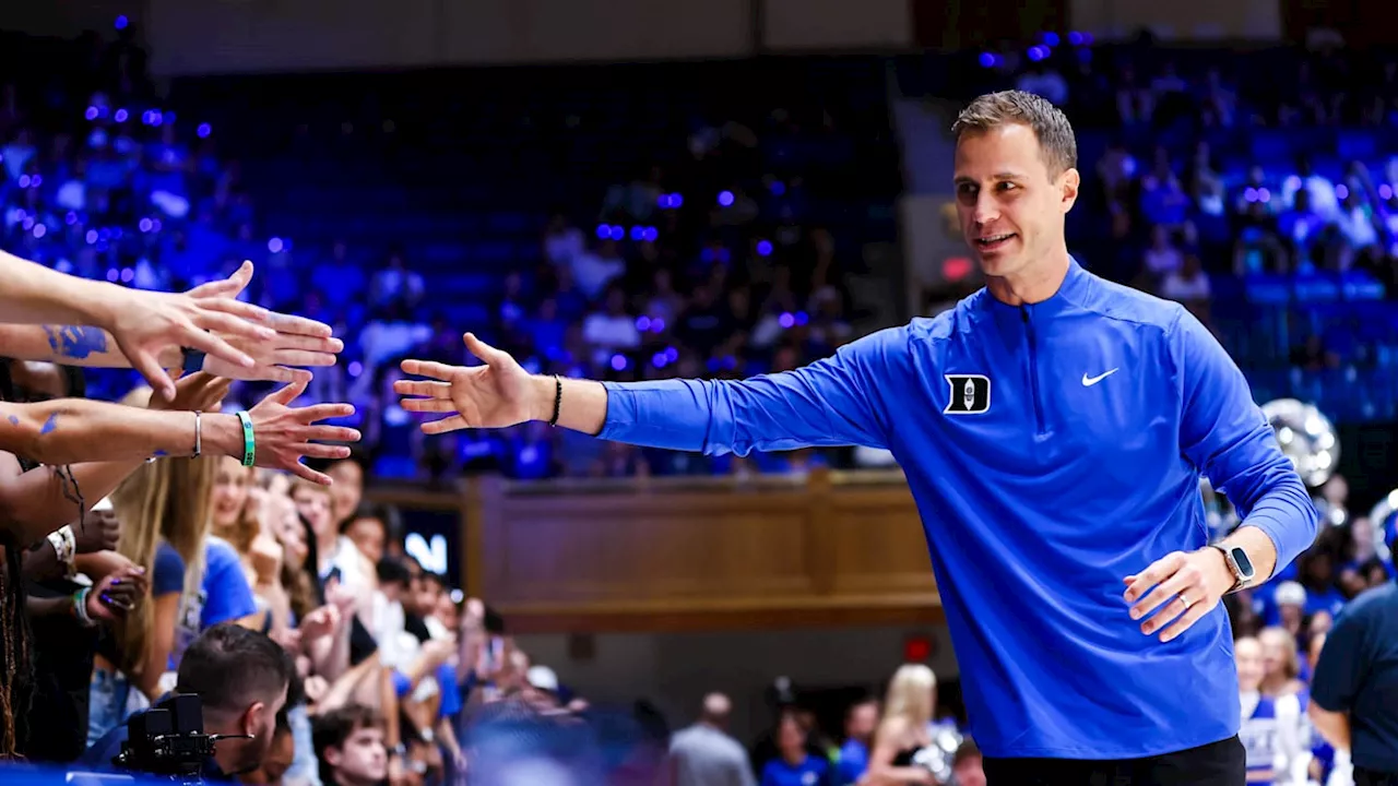 Surging Prep Poses With Duke Basketball Head Coach Jon Scheyer