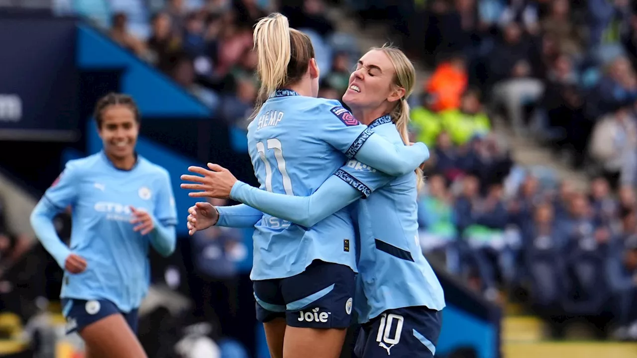 Women's Super League: Man City cruise past West Ham, Arsenal frustrated by stubborn Everton