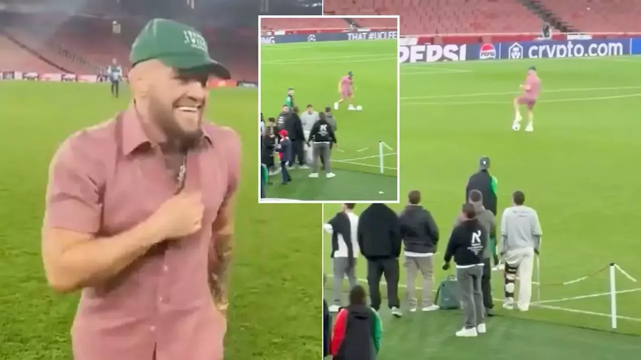 Arsenal respond after Conor McGregor incident with Bukayo Saka on Emirates Stadium pitch