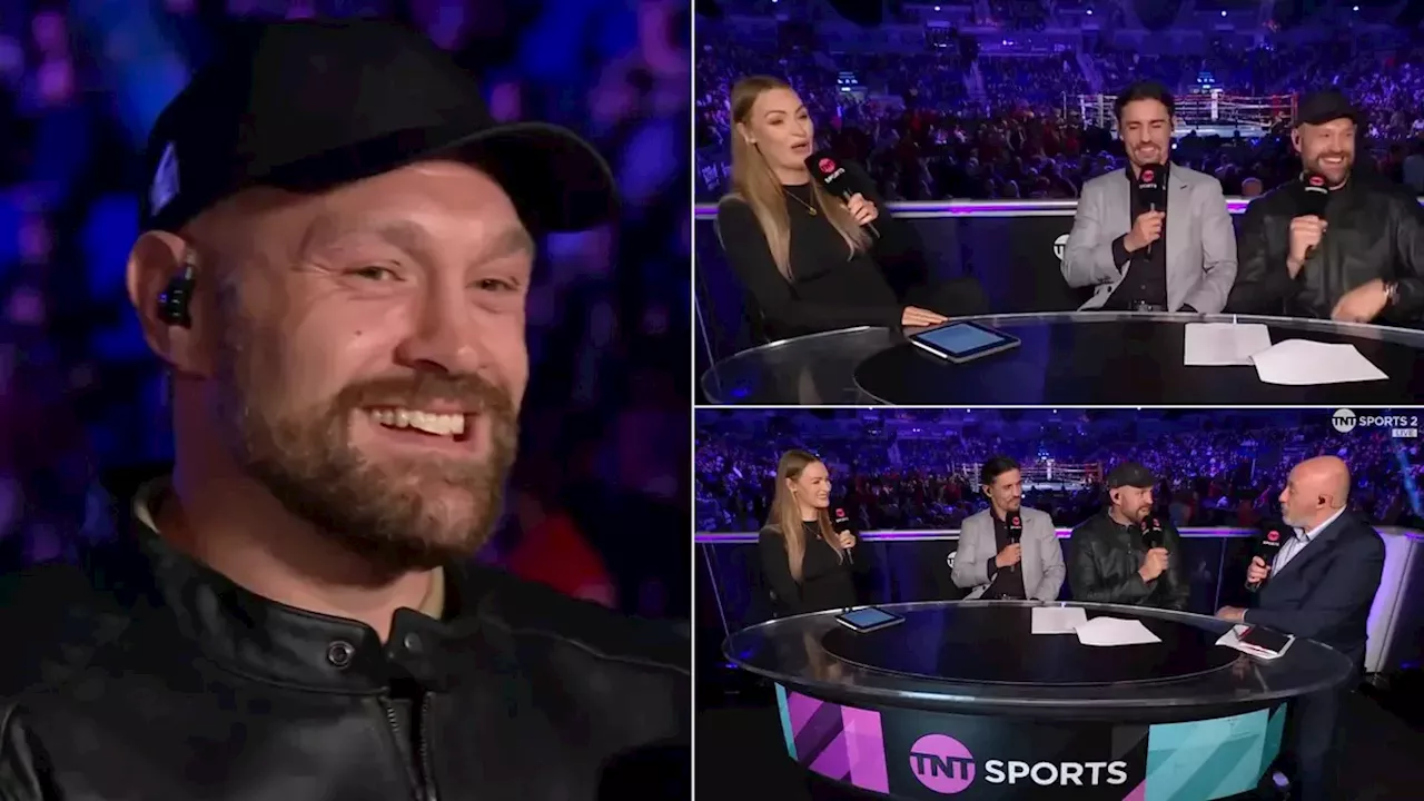 Laura Woods issues apology live on TNT Sports after Tyson Fury's x-rated outburst against Oleksandr Usyk