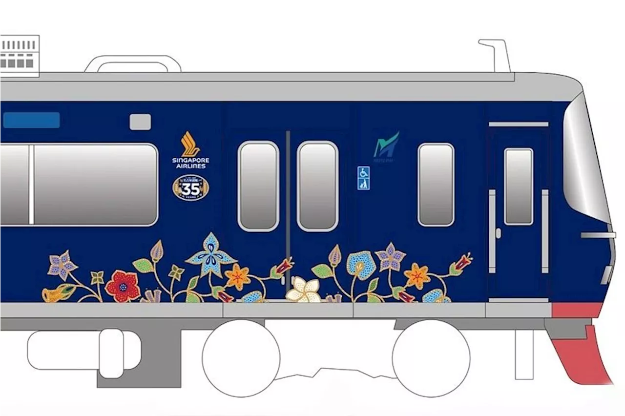 Batik motif-themed trains rolled out in Japan to celebrate SIA’s 35 years of flying to Nagoya