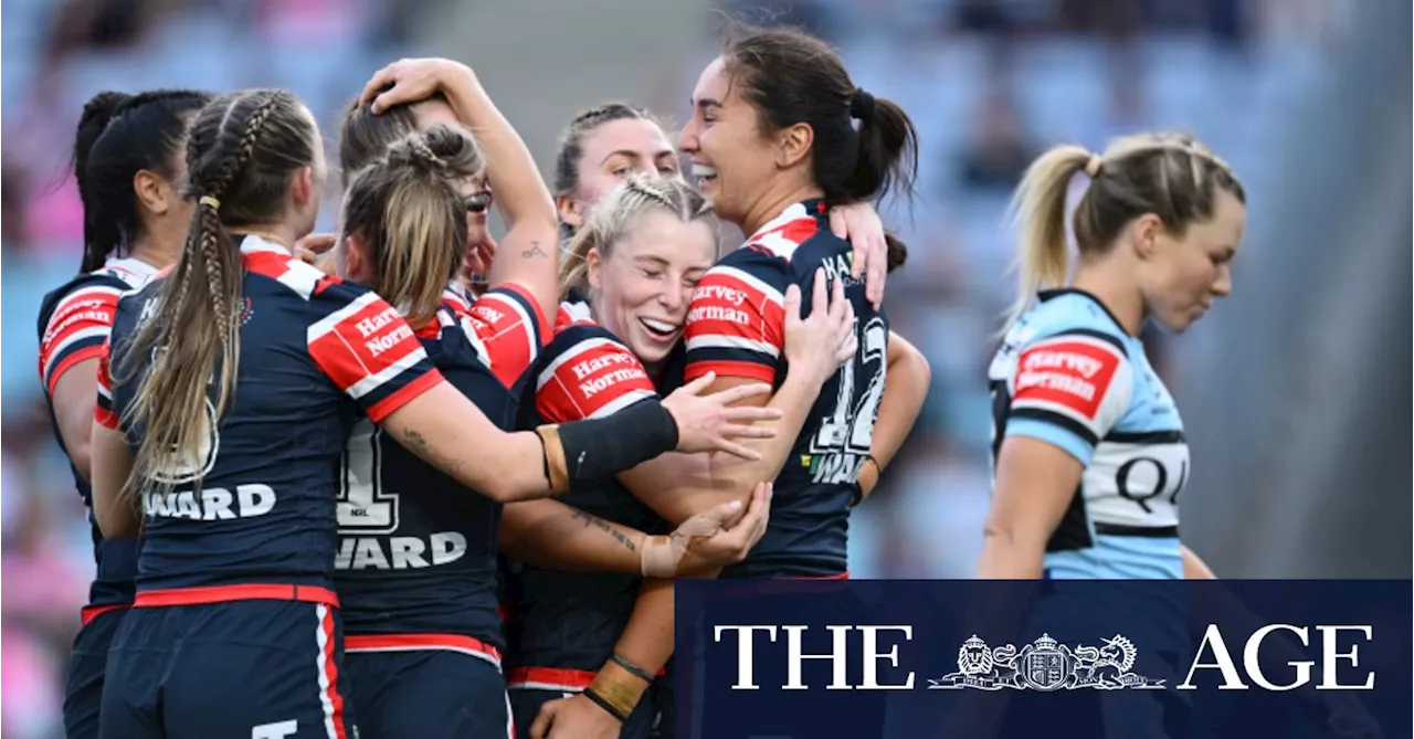 Roosters win NRLW grand final despite courageous fightback from Cronulla