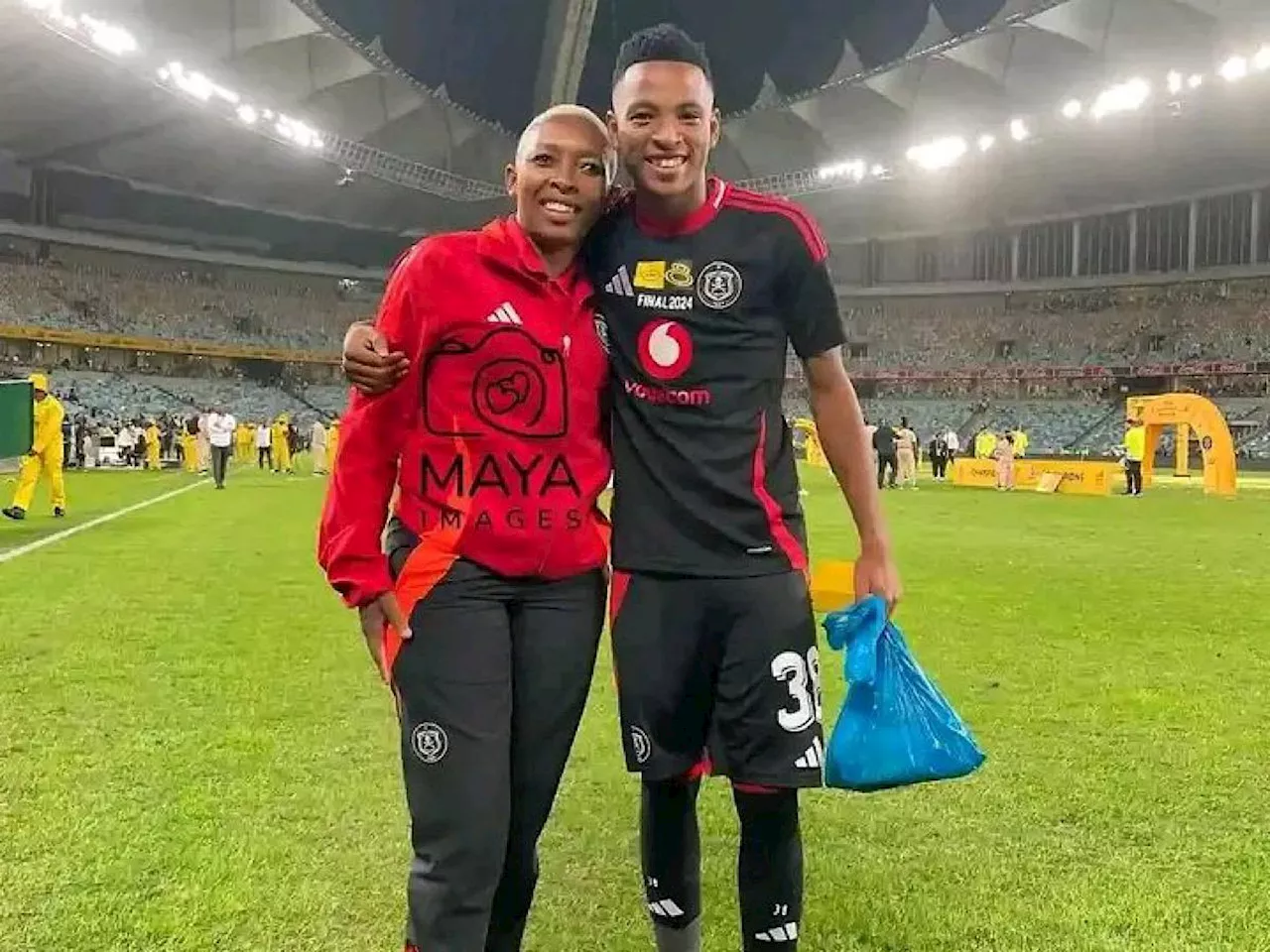 PICTURE: Relebohile Mofokeng celebrates MTN8 final win with his mother