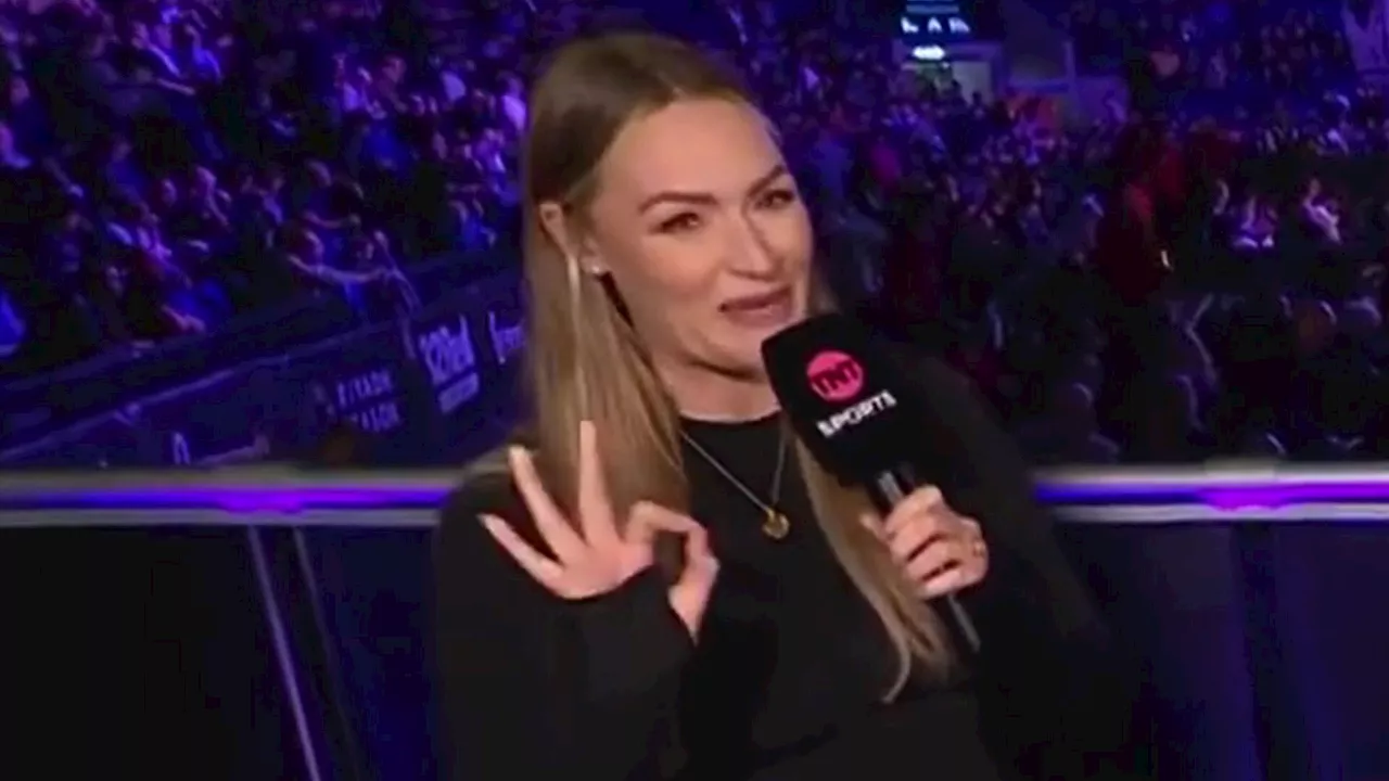 Laura Woods forced to apologise live on air after Tyson Fury sent X-rated message to Oleksandr Usyk on TNT...