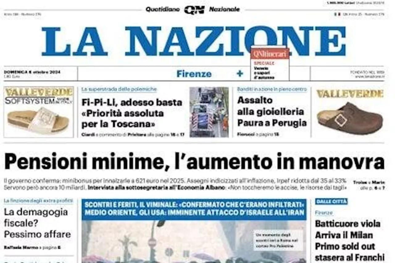 La Nazione parla della sfida al Milan: 'Fiorentina, una notte da sballo'