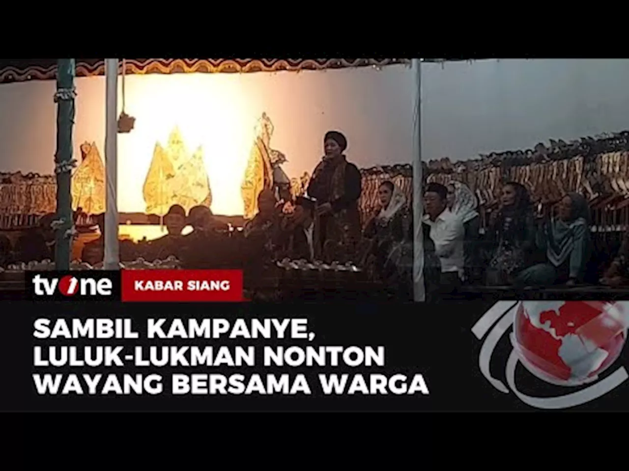 Luluk-Lukman Nonton Wayang Kulit Bersama Warga Ngawi dan Sampaikan Sejumlah Janji