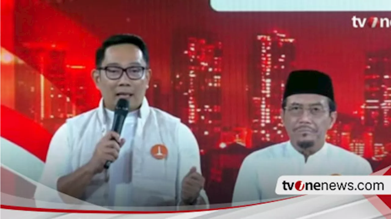 Ridwan Kamil Paparkan 6 Visi dan Misi Pasangan 'RIDO' di Debat Pilgub Jakarta, Isinya Begini