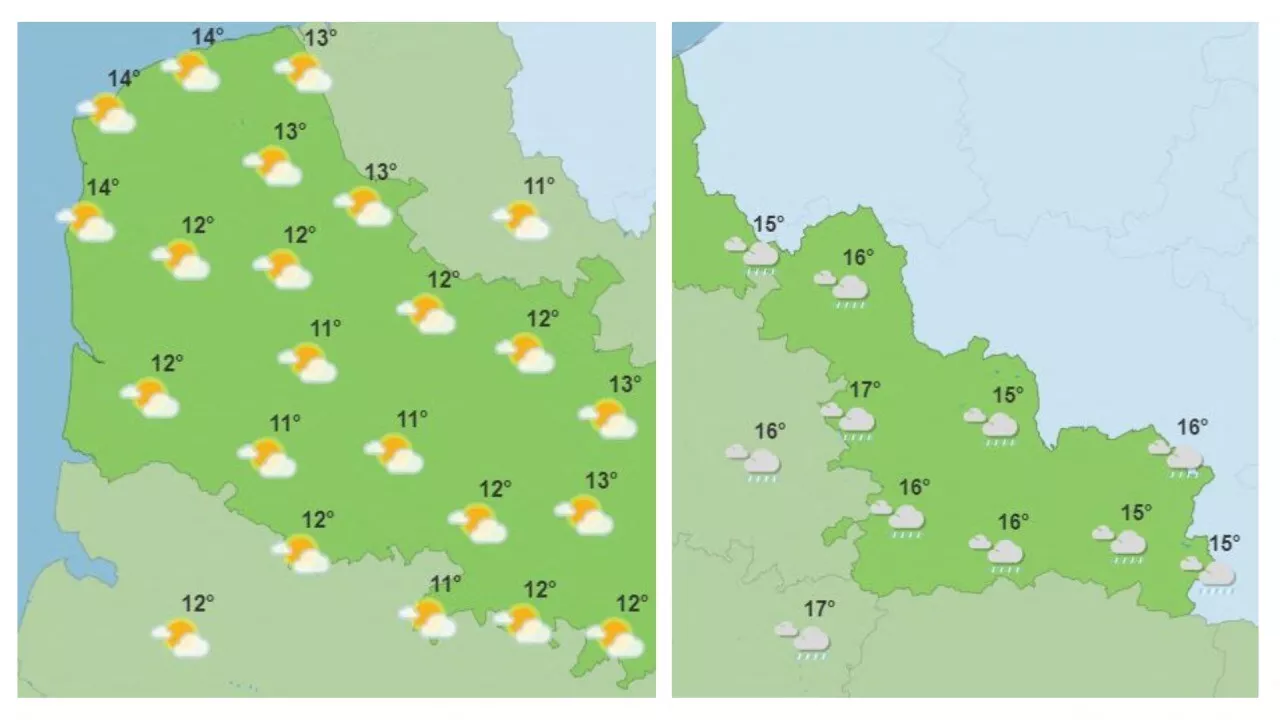 Entre éclaircies et ciel pluvieux : la météo de la semaine dans le Nord-Pas-de-Calais