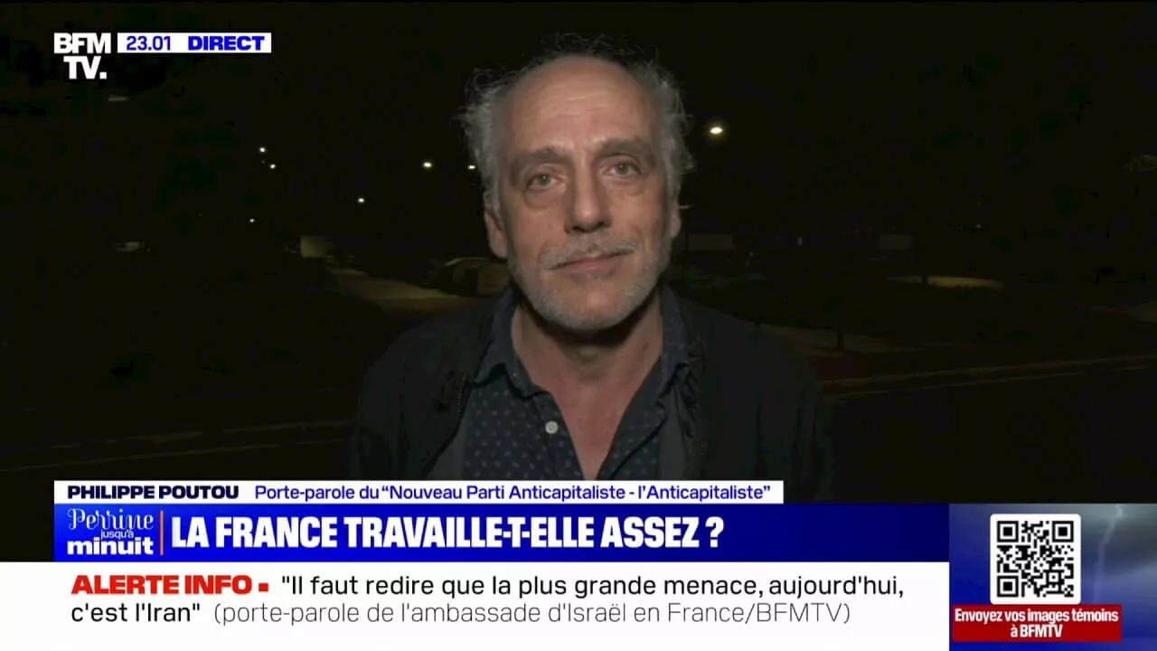 35 heures: 'L'avenir, c'est la réduction du temps de travail pour toutes et tous', affirme Philippe Poutou (NPA)