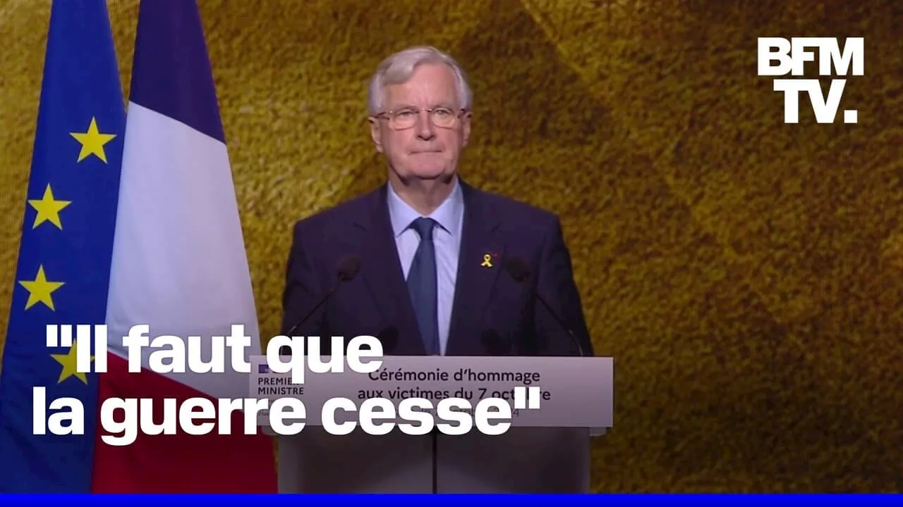 Hommage pour le 7-Octobre: le discours du Premier ministre Michel Barnier, en intégralité