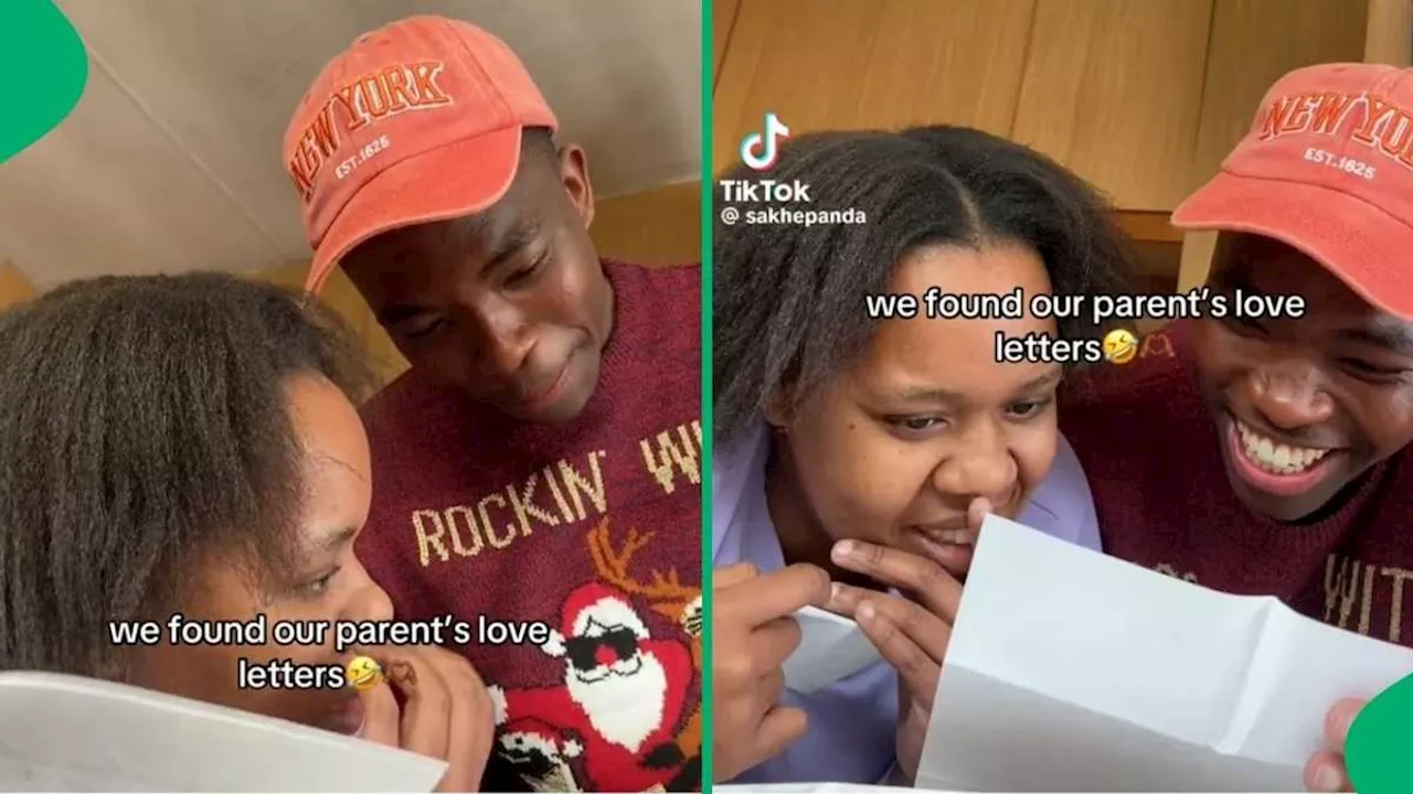 2 Siblings Discover Parents’ Cringy Old Love Letters, Video Leaves Mzansi in Stitches