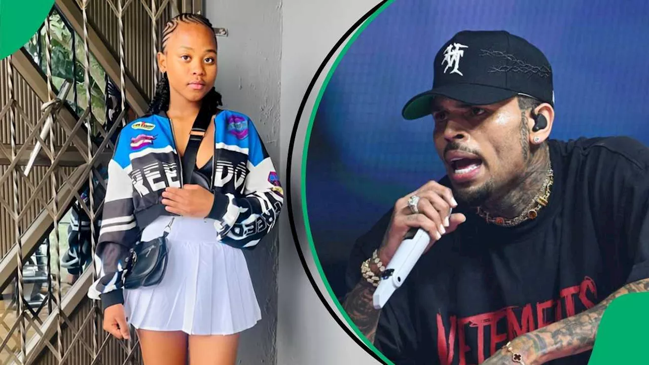 Naledi Aphiwe Shows Off Fan Art with Chris Brown, Mzansi Approves It: 'Beautiful Artwork'