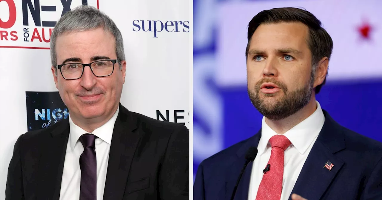 That Alone Should Be Disqualifying': John Oliver Just Passionately Argued Why He Doesn't Think JD Vance Should Be Vice President