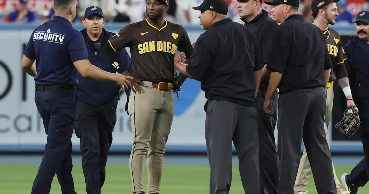 Dodgers-Padres NLDS Game 2 temporarily suspended after fans throw items onto the field